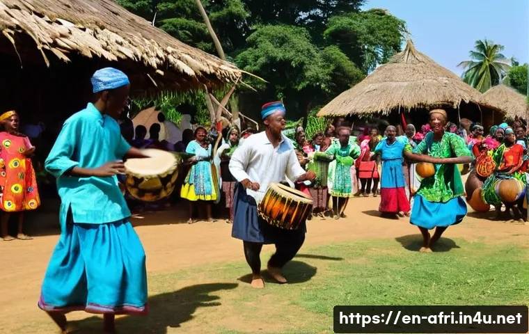 중앙아프리카 공화국 전통 춤 - **Prompt for a Harvest Celebration Dance:**
"A vibrant and energetic harvest celebration dance i...